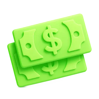 Dollar bills illustration