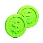 Euro coins illustration